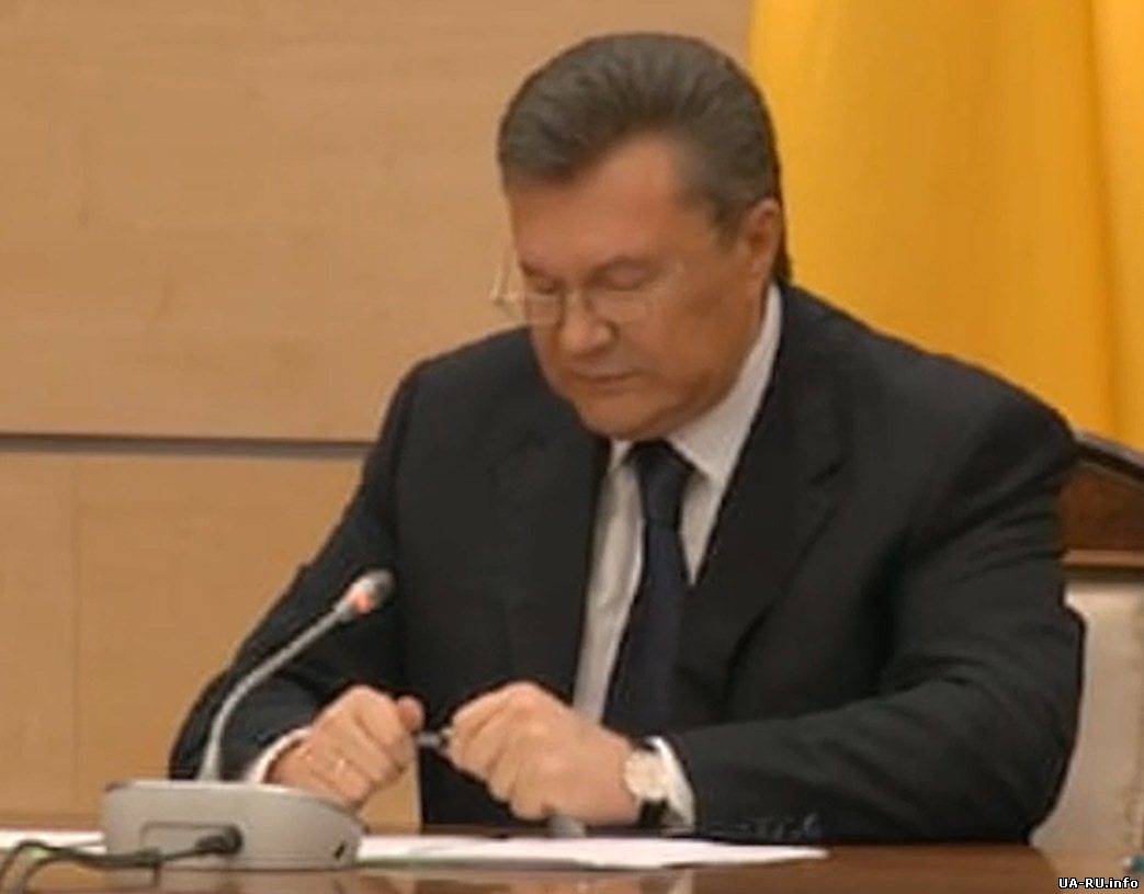 Янукович поддержал российскую интервенцию в Украину