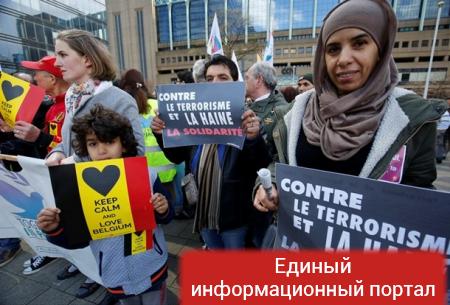 В Брюсселе проходит марш против террора