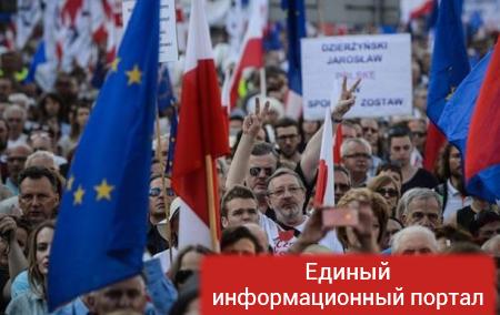 В Польше прошел антиправительственный митинг