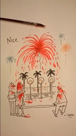 Теракт в Ницце: в Charlie нарисовали карикатуру