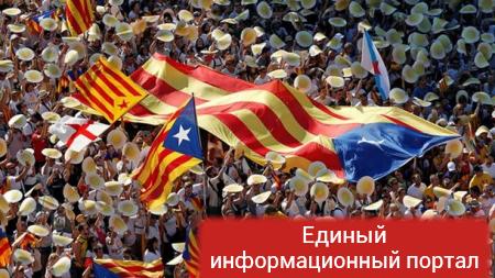 Тысячи жителей Каталонии вышли на демонстрацию за независимость