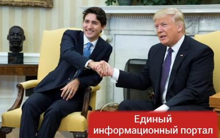 Трамп впервые встретился с премьером Канады
