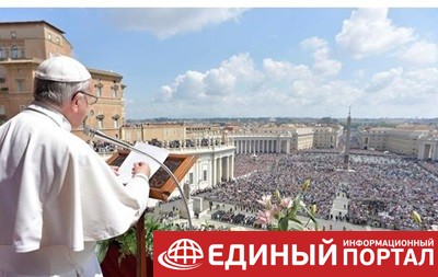 Папа Римский благословил Украину в Пасху