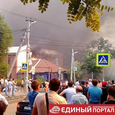 В Ростове произошел мощный пожар и взрыв газа