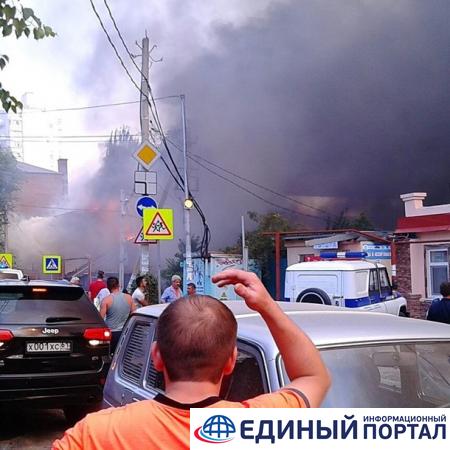 В Ростове произошел мощный пожар и взрыв газа