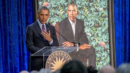 В Сети высмеяли официальный портрет Барака Обамы
