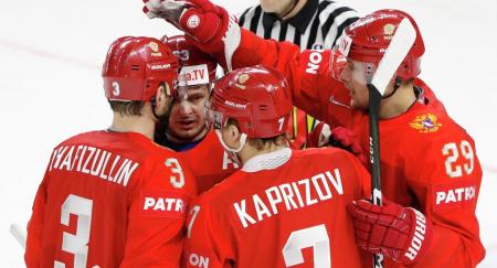 Капризов забросил первую шайбу сборной России на чемпионате мира по хоккею