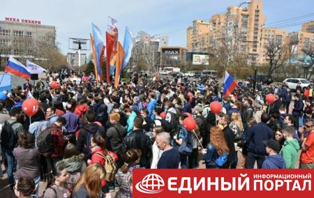 "Он нам не царь": в РФ протесты перед инаугурацией Путина