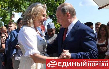 Путин посетил свадьбу главы МИД Австрии