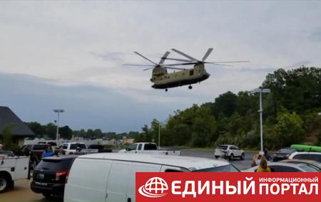В США военный вертолет экстренно приземлился на парковке бара