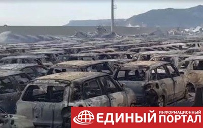 В Италии сотни автомобилей сгорели в пожаре