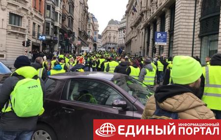 В Брюсселе начались массовые протесты "желтых жилетов"