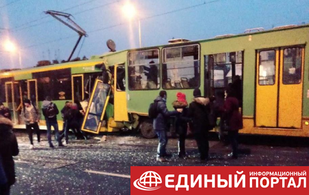 В Польше столкнулись три трамвая, есть пострадавшие