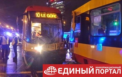 В Варшаве столкнулись трамваи, более десяти пострадавших
