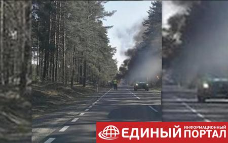 В Польше загорелся грузовик армии США, есть пострадавшие