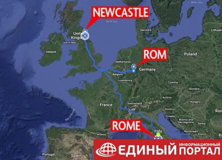 Ошибка в навигаторе привела британца в Германию вместо Рима