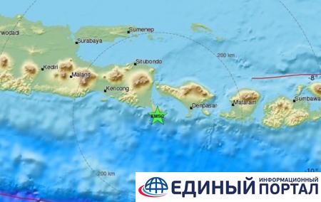 Возле острова Бали произошло сильное землетрясение