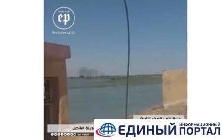 Появилось видео обстрела судна с нефтью курдами
