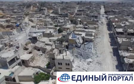 Появилось видео руин разрушенного города в Сирии