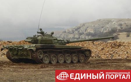 В Сирии сняли попадание ракеты в танк Т-72