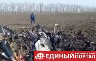 Появилось видео с места крушения самолета в России