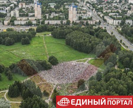 В Беларуси акция кандидата в президенты собрала тысячи людей
