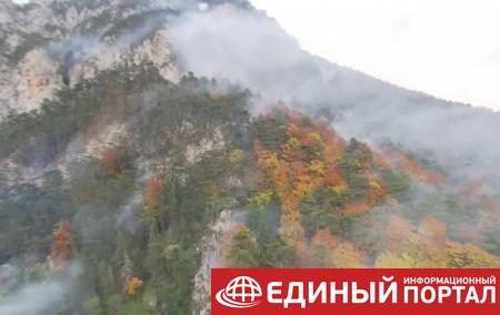 В австрийских Альпах бушует масштабный лесной пожар