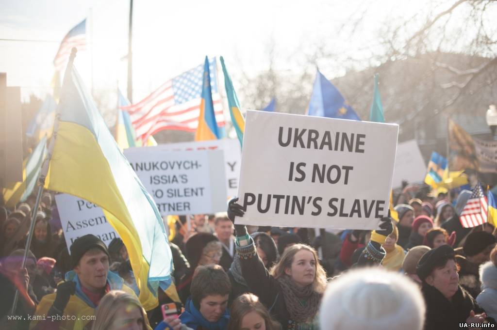 Украинцы в США вышли на митинги солидарности "Дню достоинства"