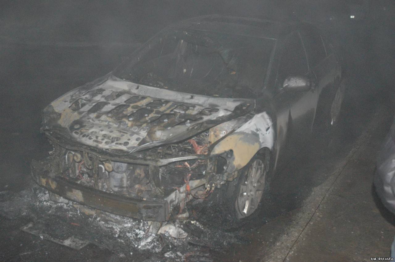Опять сожгли машину активисту в Харькове (фото)