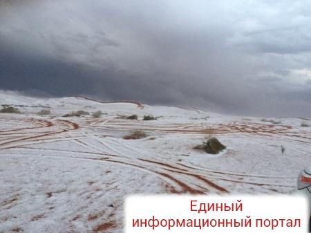 Саудовскую Аравию засыпало снегом