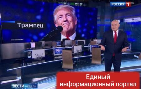 В России госканалы резко сократили упоминание Трампа