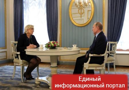 Путин принял Ле Пен в Кремле