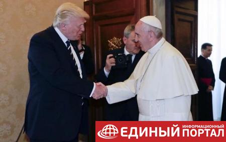 Папа Римский принял Трампа в Ватикане