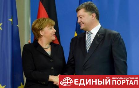 Порошенко поздравил Меркель с победой