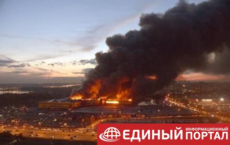 В Москве на рынке произошел масштабный пожар