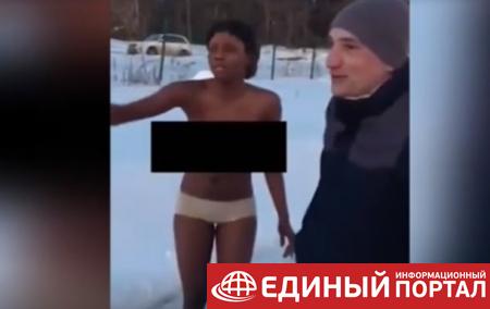 Под Москвой полуголых проституток выгнали на мороз