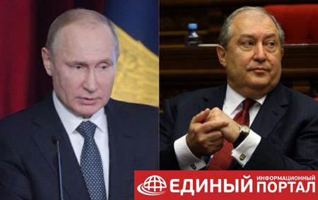 Путин обсудил с президентом Армении ситуацию в Ереване