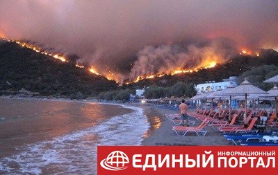 Пожары в Греции сняли со спутника