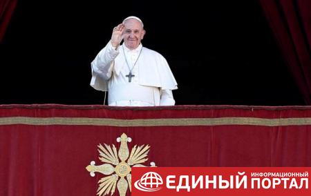 Папа Римский вспомнил об Украине в день Рождества