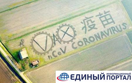 Художник "создал" коронавирус на поле с помощью трактора