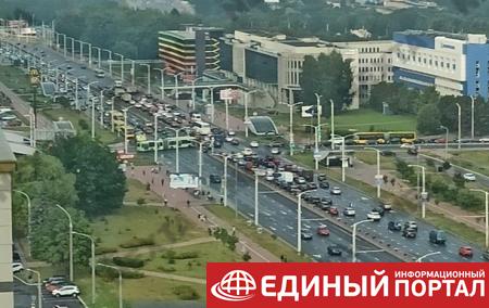 В Минске водители блокируют движение