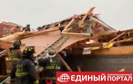 В Вашингтоне во время грозы рухнуло здание