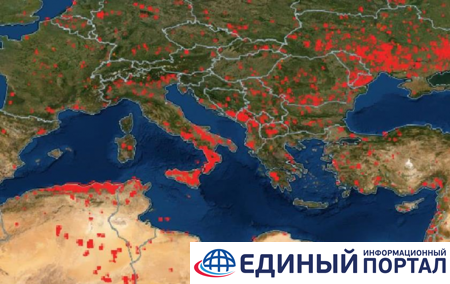 NASA опубликовало карту пожаров Земли