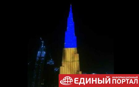 Самый высокий небоскреб засиял цветами Украины