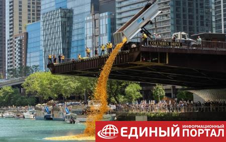 В Чикаго в реку сбросили 70 тысяч резиновых уток