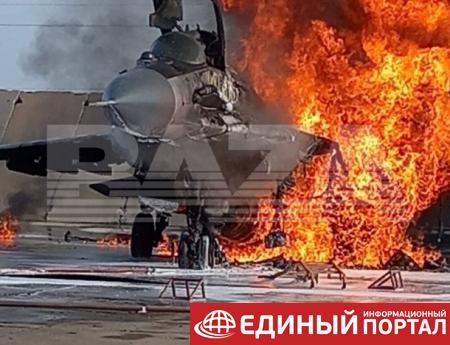 В России сгорел истребитель