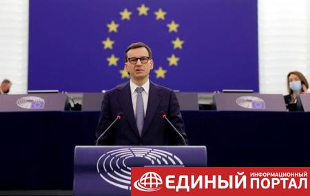 Премьеру Польши сделали замечание за долгое выступление в Европарламенте
