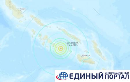 Возле Соломоновых островов произошло сильное землетрясение