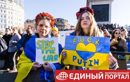 В Европе прошли акции в поддержку Украины